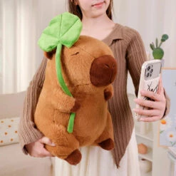 Kawaii Capybara Plushie Holding Leaf 22 Kawaii Capybara Plushie Holding Leaf -Kawaii Store kawaiies plushies plush softtoy kawaii capybara plushie holding leaf soft toy 219296