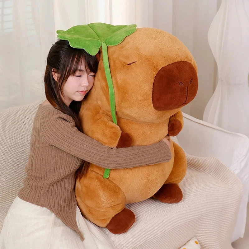 Kawaii Capybara Plushie Holding Leaf 13 Kawaii Capybara Plushie Holding Leaf - Image 11