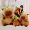 Kawaii Capybara Plushie Holding Leaf -Kawaii Store kawaiies plushies plush softtoy kawaii capybara plushie holding leaf soft toy 399166