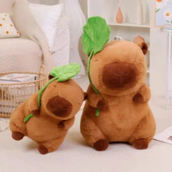 Kawaii Capybara Plushie Holding Leaf 19 Kawaii Capybara Plushie Holding Leaf -Kawaii Store kawaiies plushies plush softtoy kawaii capybara plushie holding leaf soft toy 594525