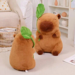 Kawaii Capybara Plushie Holding Leaf 20 Kawaii Capybara Plushie Holding Leaf -Kawaii Store kawaiies plushies plush softtoy kawaii capybara plushie holding leaf soft toy 623095