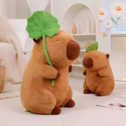 Kawaii Capybara Plushie Holding Leaf 17 Kawaii Capybara Plushie Holding Leaf -Kawaii Store kawaiies plushies plush softtoy kawaii capybara plushie holding leaf soft toy 939499