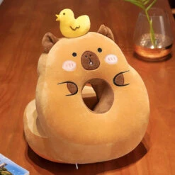 Kawaii Capybara Power Nap Head Rest Cushion -Kawaii Store kawaiies plushies plush softtoy kawaii capybara power nap head rest cushion soft toy duck 758463