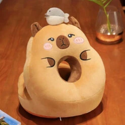 Kawaii Capybara Power Nap Head Rest Cushion -Kawaii Store kawaiies plushies plush softtoy kawaii capybara power nap head rest cushion soft toy fish 632552