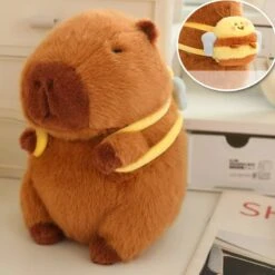 Kawaii Capybara With Backpack Plush Collection -Kawaii Store kawaiies plushies plush softtoy kawaii capybara with backpack plush collection soft toy 122490