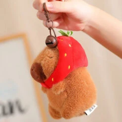 Kawaii Capybara With Strawberry Hat Plushie 21 Kawaii Capybara With Strawberry Hat Plushie -Kawaii Store kawaiies plushies plush softtoy kawaii capybara with strawberry hat plushie soft toy 942815