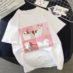 Kawaii Store 29 Apparel Kawaii Cartoon Cats Meme Women's Tee Tops