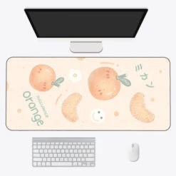Accessories Kawaii Cartoon Exotic Fruits Large Mouse Pad -Kawaii Store kawaiies plushies plush softtoy kawaii cartoon exotic fruits large mouse pad new accessories orange 60 x 30cm 107513