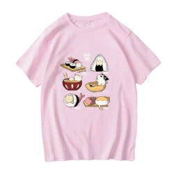 Apparel Kawaii Cat Sushi Harajuku Cotton Unisex Tee -Kawaii Store kawaiies plushies plush softtoy kawaii cat sushi harajuku cotton unisex tee new apparel 506135