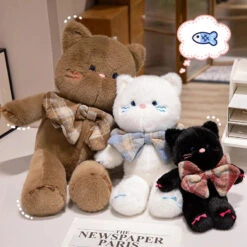 Kawaii Cat Teddy Bear Bowtie Plushies