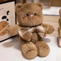Kawaii Cat Teddy Bear Bowtie Plushies -Kawaii Store kawaiies plushies plush softtoy kawaii cat teddy bear bowtie plushies soft toy brown 30cm 963338