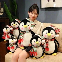 Kawaii Christmas Penguin Plushie -Kawaii Store kawaiies plushies plush softtoy kawaii christmas penguin plushie soft toy 321531