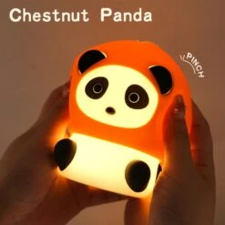 Kawaii Chunky Panda LED Night Lights -Kawaii Store kawaiies plushies plush softtoy kawaii chunky panda led night lights new home decor chestnut 764213