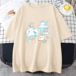 Apparel Kawaii Cloudy Snacking Brown Bear Unisex Tee -Kawaii Store kawaiies plushies plush softtoy kawaii cloudy snacking brown bear unisex tee apparel cream xs 998555