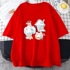 Apparel Kawaii Cloudy Snacking Brown Bear Unisex Tee -Kawaii Store kawaiies plushies plush softtoy kawaii cloudy snacking brown bear unisex tee apparel red xs 552690