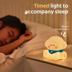 Kawaii Dog Friends LED Night Light -Kawaii Store kawaiies plushies plush softtoy kawaii dog friends led night light home decor 161716