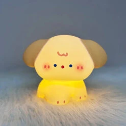 Kawaii Dog Friends LED Night Light -Kawaii Store kawaiies plushies plush softtoy kawaii dog friends led night light home decor yellow 388752