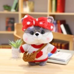 Kawaii Dress Up Shiba Family Plushie Collection -Kawaii Store kawaiies plushies plush softtoy kawaii dress up shiba family plushie collection soft toy gray red bow 345880