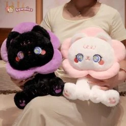 Kawaii Flower Black White Cat Plushies -Kawaii Store kawaiies plushies plush softtoy kawaii flower black white cat plushies new soft toy 540927
