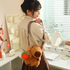 Kawaii Fluffy Capybara Plushies With Strap 27 Kawaii Fluffy Capybara Plushies With Strap -Kawaii Store kawaiies plushies plush softtoy kawaii fluffy capybara plushies with strap soft toy 101367