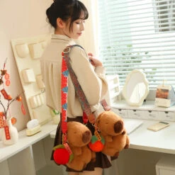 Kawaii Fluffy Capybara Plushies With Strap 29 Kawaii Fluffy Capybara Plushies With Strap -Kawaii Store kawaiies plushies plush softtoy kawaii fluffy capybara plushies with strap soft toy 115336