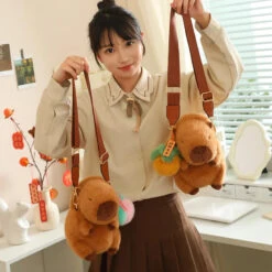 Kawaii Fluffy Capybara Plushies With Strap 26 Kawaii Fluffy Capybara Plushies With Strap -Kawaii Store kawaiies plushies plush softtoy kawaii fluffy capybara plushies with strap soft toy 772970