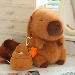Kawaii Fluffy Capybara Plushies With Strap 21 Kawaii Fluffy Capybara Plushies With Strap -Kawaii Store kawaiies plushies plush softtoy kawaii fluffy capybara plushies with strap soft toy poop 850450