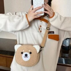 Apparel Kawaii Fluffy Cat Sheep Dog Shoulder Bag -Kawaii Store kawaiies plushies plush softtoy kawaii fluffy cat sheep dog shoulder bag bag 933687