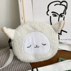 Apparel Kawaii Fluffy Cat Sheep Dog Shoulder Bag -Kawaii Store kawaiies plushies plush softtoy kawaii fluffy cat sheep dog shoulder bag bag sheep 965386