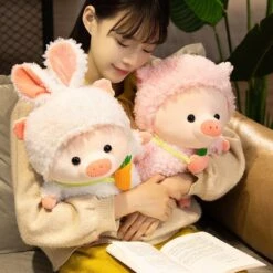 Kawaii Fluffy Cosplay Piggy Plushies -Kawaii Store kawaiies plushies plush softtoy kawaii fluffy cosplay piggy plushies new soft toy 807226