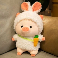 Kawaii Fluffy Cosplay Piggy Plushies -Kawaii Store kawaiies plushies plush softtoy kawaii fluffy cosplay piggy plushies new soft toy bunny 28cm 296975