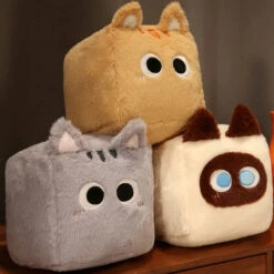 Kawaii Fluffy Cube Cat Plushie Collection -Kawaii Store kawaiies plushies plush softtoy kawaii fluffy cube cat plushie collection soft toy 269846