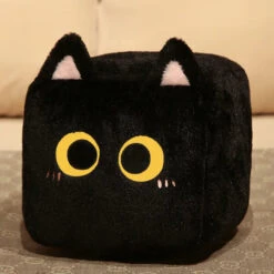Kawaii Fluffy Cube Cat Plushie Collection -Kawaii Store kawaiies plushies plush softtoy kawaii fluffy cube cat plushie collection soft toy black 8in 20cm 907700