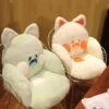 Kawaii Fluffy Fox Chair-shaped Cushions 1 Kawaii Fluffy Fox Chair-shaped Cushions -Kawaii Store kawaiies plushies plush softtoy kawaii fluffy fox chair shaped cushions new home decor 477000