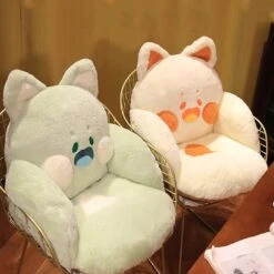 Kawaii Fluffy Fox Chair-shaped Cushions