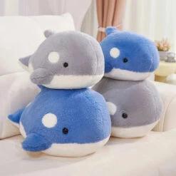 Kawaii Fluffy Gray Blue Killer Whale Plushies -Kawaii Store kawaiies plushies plush softtoy kawaii fluffy gray blue killer whale plushies soft toy 442679