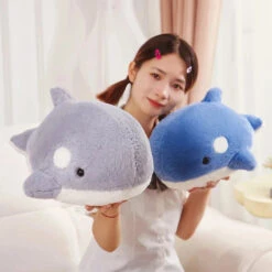Kawaii Fluffy Gray Blue Killer Whale Plushies -Kawaii Store kawaiies plushies plush softtoy kawaii fluffy gray blue killer whale plushies soft toy 532517