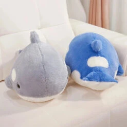 Kawaii Fluffy Gray Blue Killer Whale Plushies -Kawaii Store kawaiies plushies plush softtoy kawaii fluffy gray blue killer whale plushies soft toy 606625