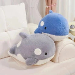 Kawaii Fluffy Gray Blue Killer Whale Plushies -Kawaii Store kawaiies plushies plush softtoy kawaii fluffy gray blue killer whale plushies soft toy 913153