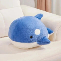 Kawaii Fluffy Gray Blue Killer Whale Plushies -Kawaii Store kawaiies plushies plush softtoy kawaii fluffy gray blue killer whale plushies soft toy blue 35cm 943043