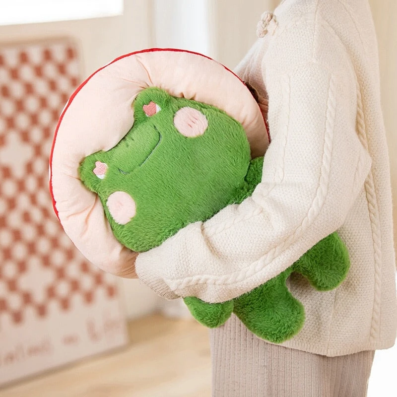 Kawaii Fluffy Mushroom Frog Family Plushies 10 Kawaii Fluffy Mushroom Frog Family Plushies - Image 8
