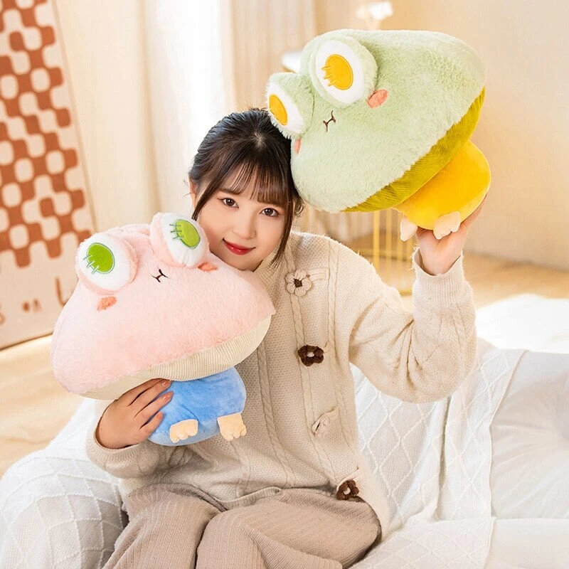 Kawaii Fluffy Mushroom Frog Family Plushies 15 Kawaii Fluffy Mushroom Frog Family Plushies - Image 13