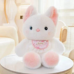 Kawaii Fluffy Sitting Animal Plushie Squad -Kawaii Store kawaiies plushies plush softtoy kawaii fluffy sitting animal plushie squad soft toy cat white 617545