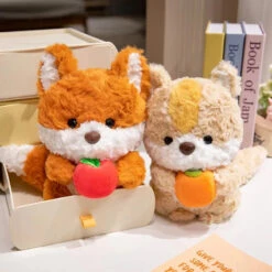 Kawaii Fox & Squirrel Chibi Plushies -Kawaii Store kawaiies plushies plush softtoy kawaii fox squirrel chibi plushies soft toy 960979