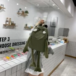 Apparel Kawaii Frog Backpack -Kawaii Store kawaiies plushies plush softtoy kawaii frog backpack new bags 430810