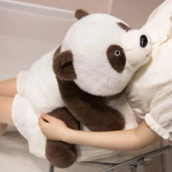 Kawaii Fuzzy Black Brown Panda Plushies -Kawaii Store kawaiies plushies plush softtoy kawaii fuzzy black brown panda plushies soft toy 961039