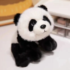 Kawaii Fuzzy Black Brown Panda Plushies -Kawaii Store kawaiies plushies plush softtoy kawaii fuzzy black brown panda plushies soft toy black 30cm 976401
