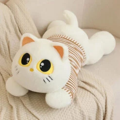 Kawaii Giant Cat Plushies 18 Kawaii Giant Cat Plushies -Kawaii Store kawaiies plushies plush softtoy kawaii giant cat plushies soft toy white tee 65cm 980883