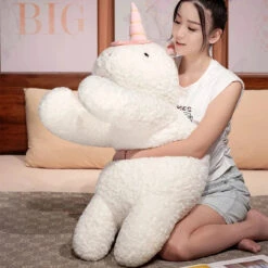 Kawaii Giant Chibi White Unicorn Plushie -Kawaii Store kawaiies plushies plush softtoy kawaii giant chibi white unicorn plushie soft toy 232652