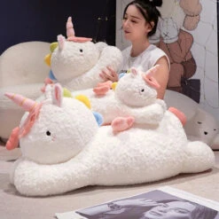 Kawaii Giant Chibi White Unicorn Plushie